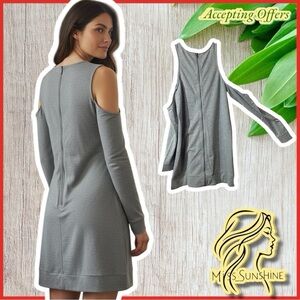 TOBI NEW - Sz M - cold shoulder long sleeve dress w/ full zipper on back